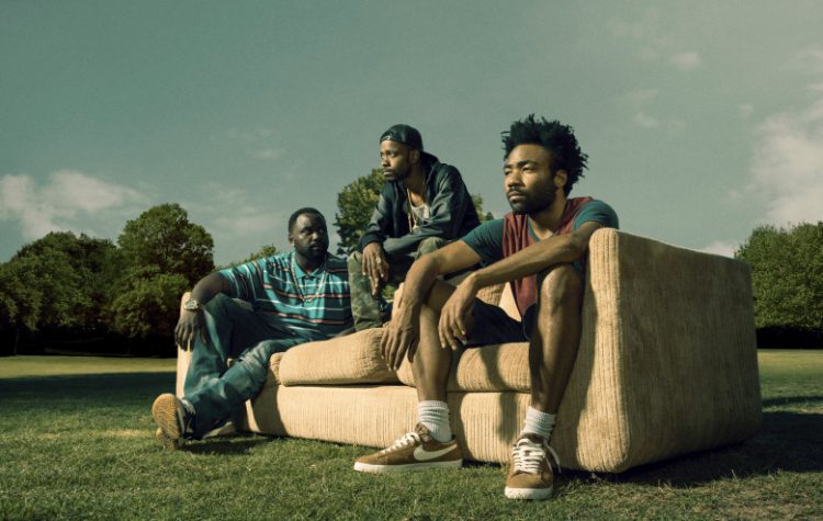 ATLANTA --  Pictured: (l-r) Brian Tyree Henry as Alfred Miles, Keith Standfield as Darius, Donald Glover as Earnest Marks. CR: Matthias Clamer/FX